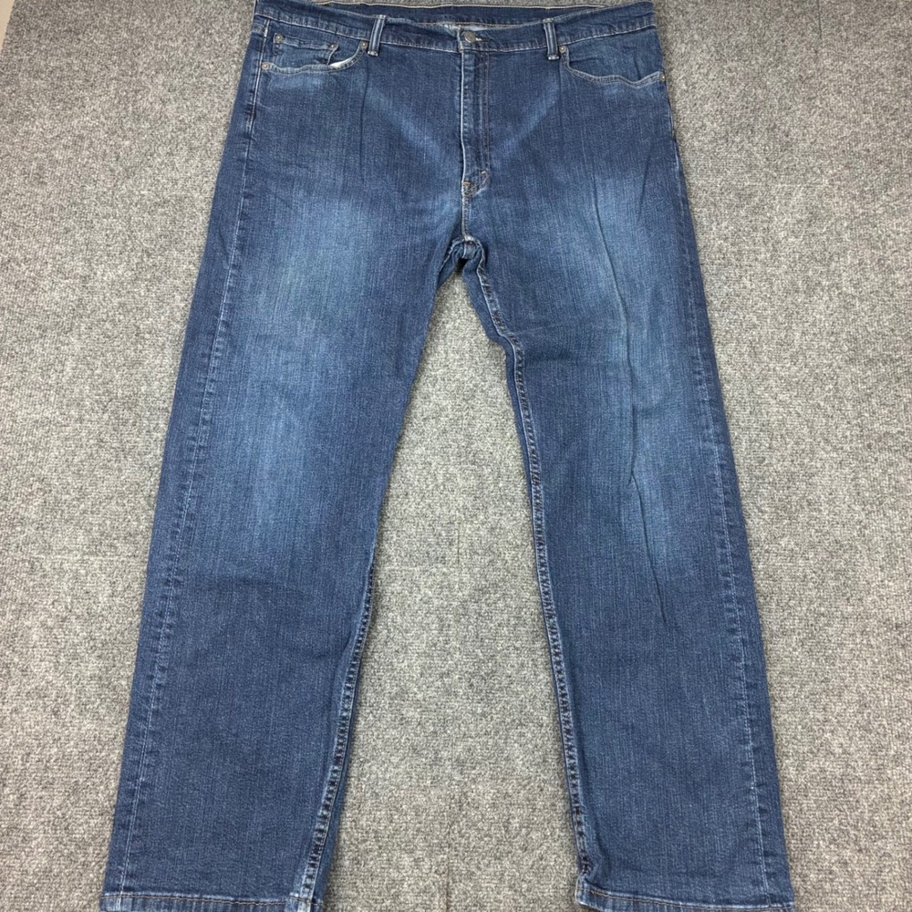 Levis 505 Regular Fit Straight Leg Jeans Mens Size 42x32 Medium Wash Blue Denim